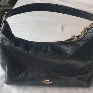 Black leather Coach purse
